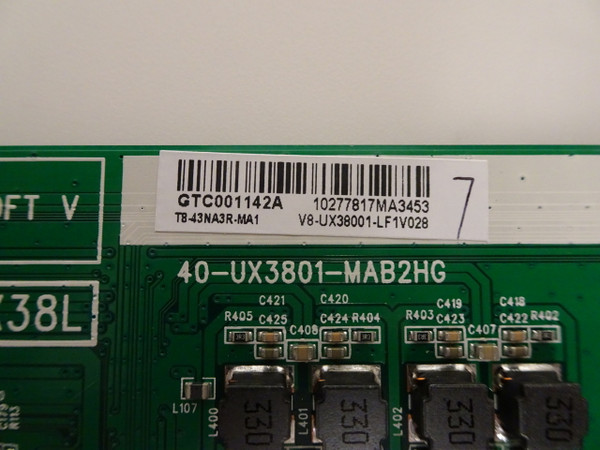 TCL 43S305TAAA 43S303TBAA Main Board (40-UX3801-MAB2HG) T8-43NA3R-MA1