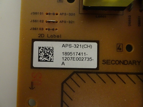 Sony KDL-46EX640 GL5 Power Supply (APS-321) 1-895-174-11