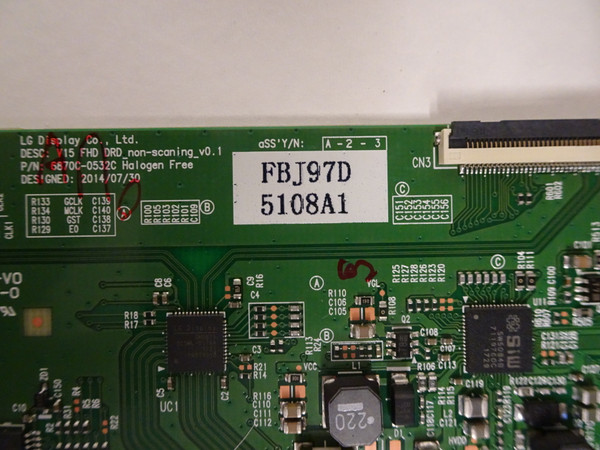 LG 49LV570H-UA BUSYLJR T-Con Board (6870C-0532C) 6871L-5108A