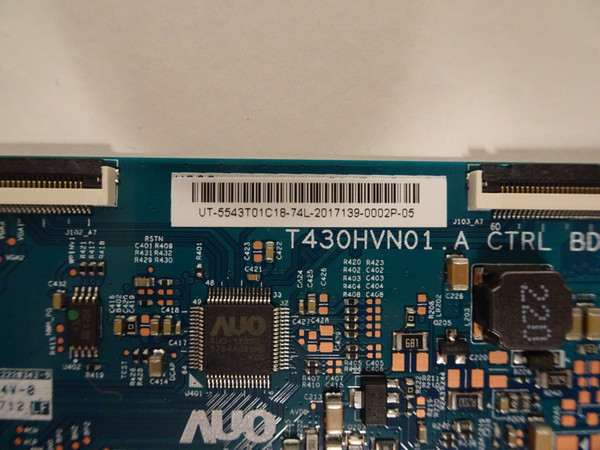 Vizio D43F-E2 / Element ELST4316S T-Con Board (43T01-C09) 55.43T01.C18