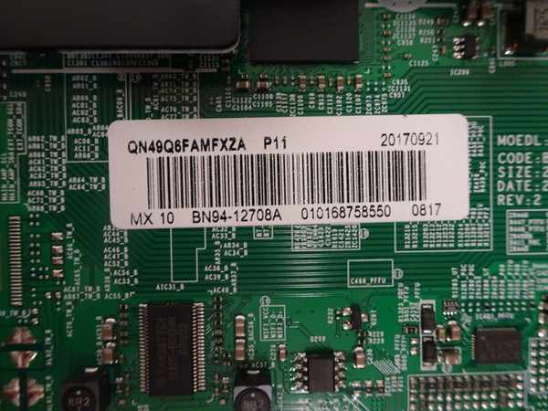 Samsung QN49Q6FAMFXZA Main Board (BN97-13726A) BN94-12708A