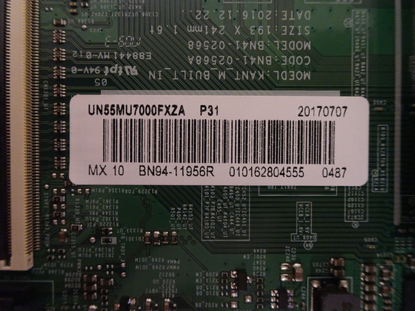 Samsung UN55MU7000FXZA Main Board BN94-11956R