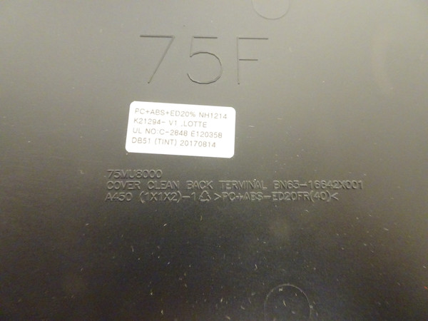 Samsung UN75MU9000FXZA Back Terminal Cover BN63-16642X BN96-44283A New