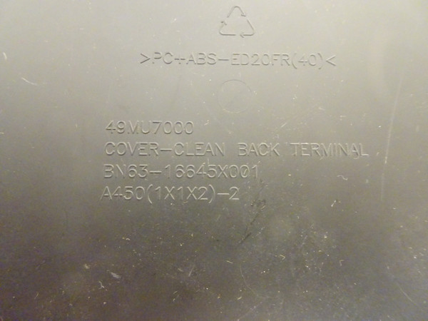 Samsung UN49MU8000FXZA Back Terminal Cover BN63-16645X BN96-43013A New