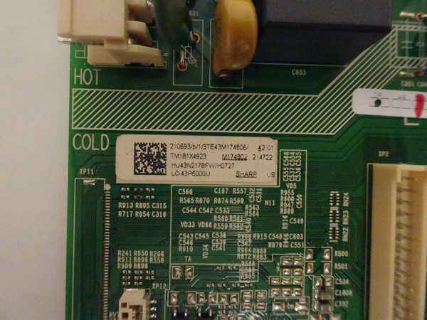 Sharp LC-43P5000U Main Board (HU43N2178F, M174802, 210693) 214722 M174802