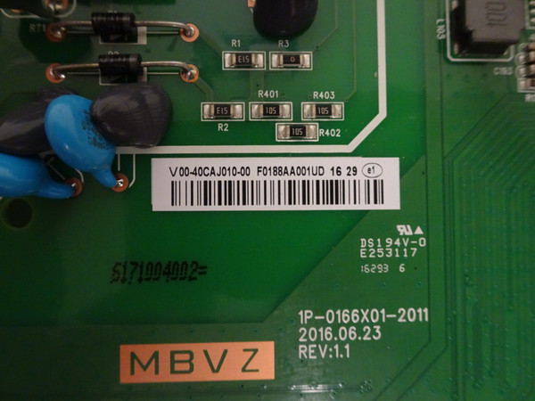 Vizio D40N-E3 Main Board (S400DH3-A, 1P-0166X01-2011) 00-40CAJ010-00