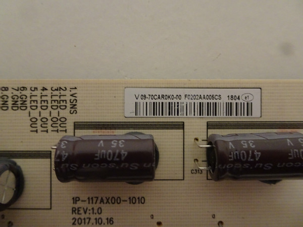 Vizio E70-F3 Power Supply (1P-117AX00-1010) 09-70CAR0K0-00