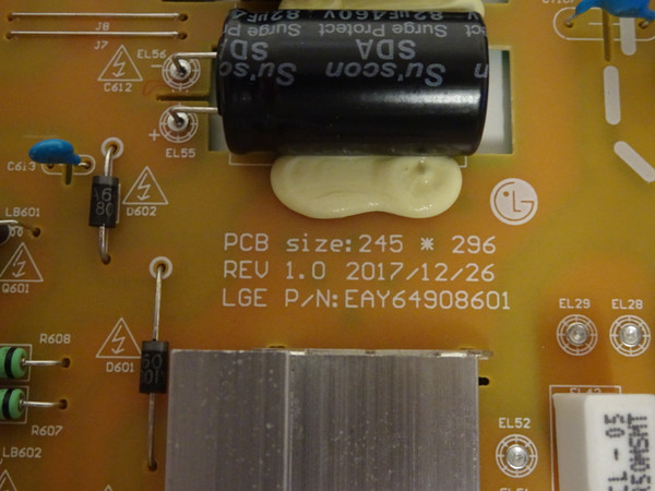 LG 75UK6570AUA 75UK6570PUB Power Supply (LGP75T-18UI) EAY64908601