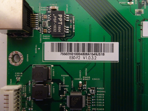 Vizio E50-F2 LWZ2WYMU Main Board (75502H010004) 791.02H10.0004