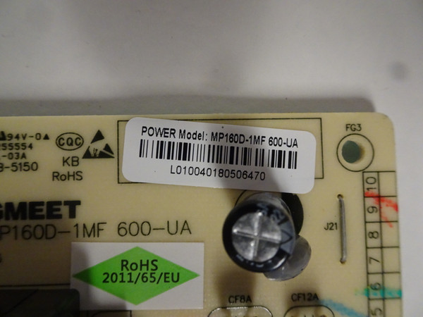 RCA RTRU5527-US RTRU5027-US Power Supply (MEGMEET) MP160D-1MF 600-UA Element E4SFT5017