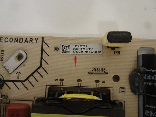 Sony KDL-46EX520  GE3 Power Supply (APS-285) 1-474-287-22