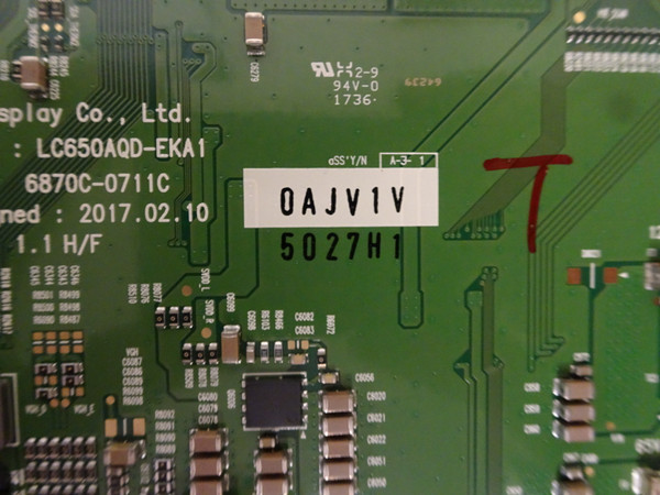 LG OLED65C7P-U T-Con Board (6870C-0711C) 6871L-5027H