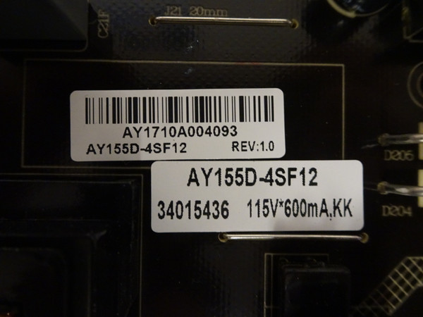 Element E4SFT5517 Westinghouse WD55UT4490 Power Supply (AY155D-4SF) AY155D-4SF12