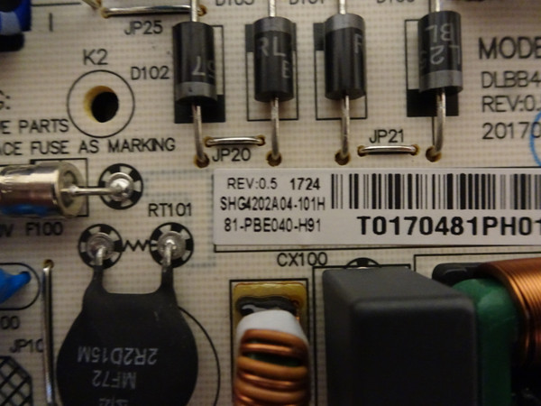 TCL 40FS3750 43S305 43S303 Power Supply (SHG4202A-101H) 81-PBE040-H91