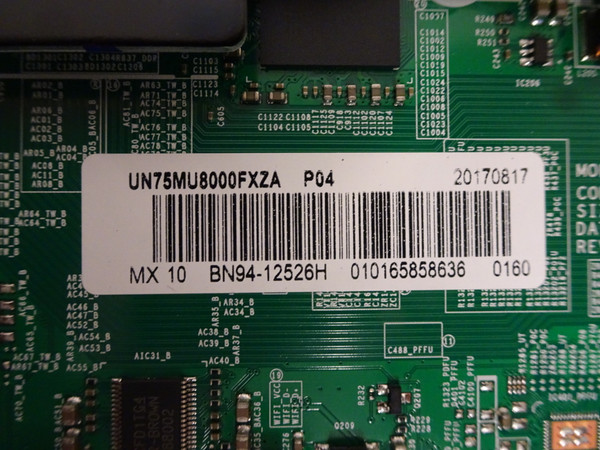 Samsung UN75MU8000FXZA Main Board (BN97-13273S) BN94-12526H