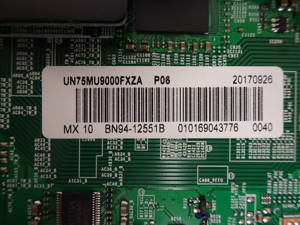 Samsung UN75MU9000FXZA Main Board (BN97-13540C) BN94-12551B