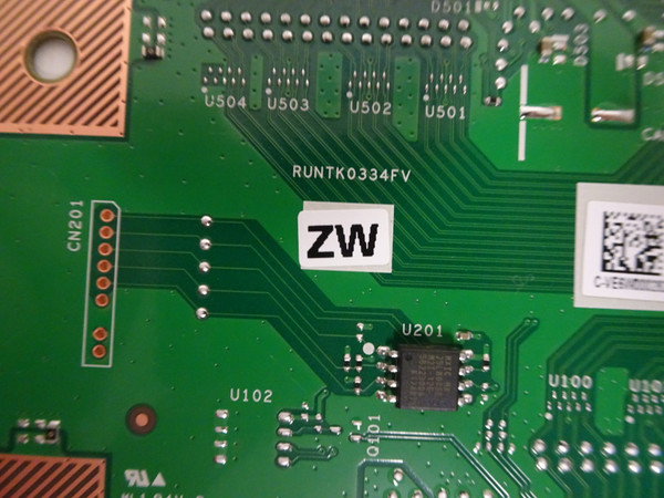 Vizio D60-F3 T-Con Board (1P-0171X00-40SB) RUNTK0334FVZW