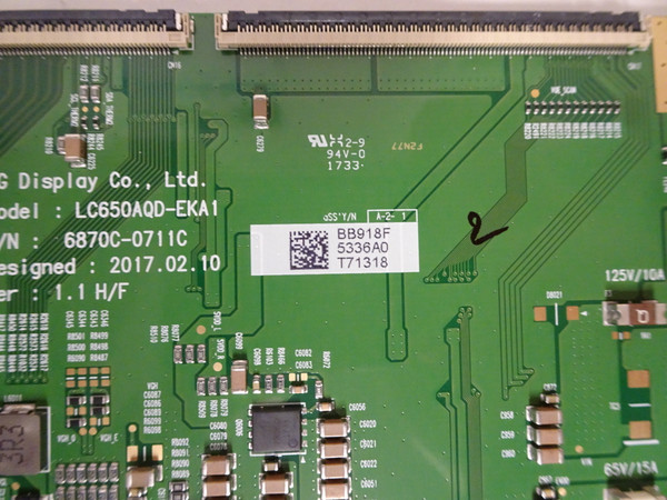 LG OLED65CP7-U BUSYLJR T-Con Board (6870C-0711C) 6871L-5336A