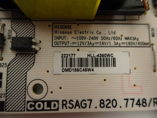 Sharp LC-55Q7040U Power Supply (RSAG7.820.7748/ROH) 222177