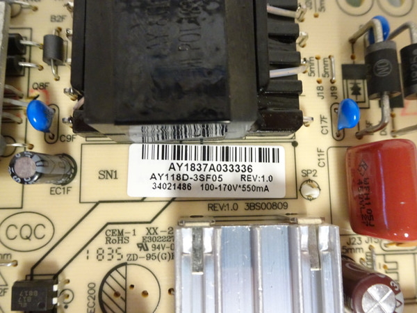 Seiki SC-50UK700N / Element E4SFT5517 E4SW5518 Power Supply AY118D-3SF05