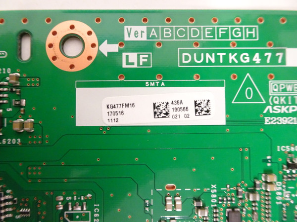 Sharp LC-80LE661U T-Con Board (KG477FM16) DUNTKG477FM16