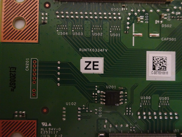 Vizio E70-E3 T-Con Board (1P-0171X00-40SB) RUNTK0334FVZE