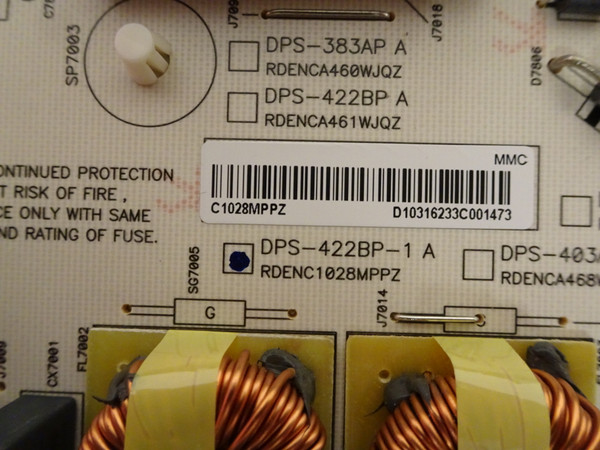 Sharp PN-R703 Power Supply (DPS-422BP-1 A) RDENC1028MPPZ