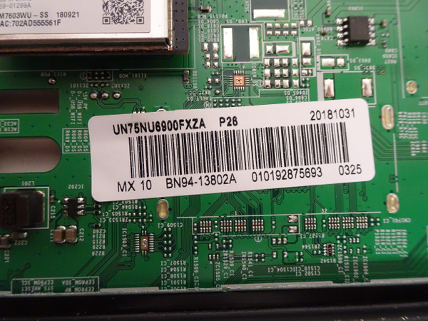 Samsung UN75NU6900FXZA Main Board (BN97-15333A) BN94-13802A