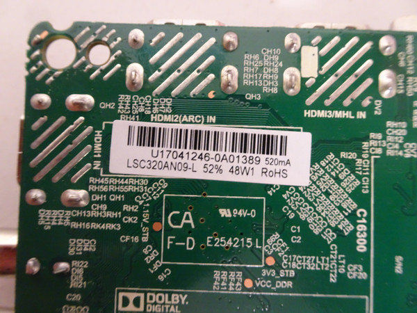 Polaroid 32GSR3000FB Main Board (TP.MS3553.PB818) U17041246