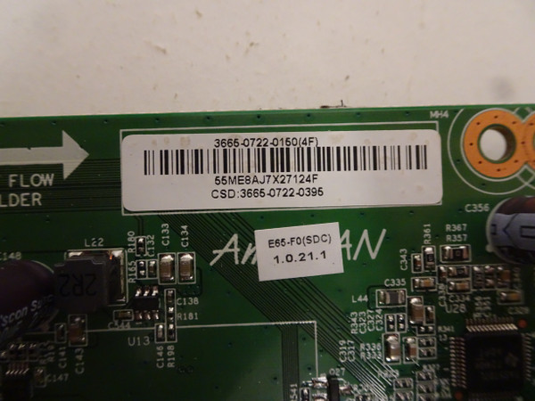 Vizio E65-F0 Main Board (3665-0722-0395) 3665-0722-0150