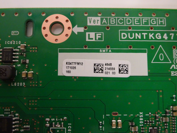 Sharp PN-LE601 T-Con Board (KG477FM12) DUNTKG477FM12