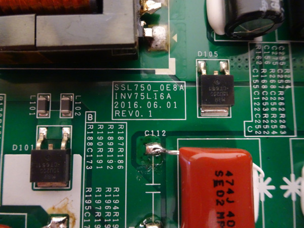 NEC C751Q LED Driver (INV75L16A) SSL750_0E8A