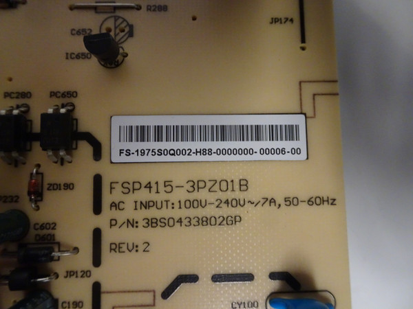 Panasonic TH-75BQE1W / SunBrite SB-7574UHD Power Supply 19.75S0Q.002