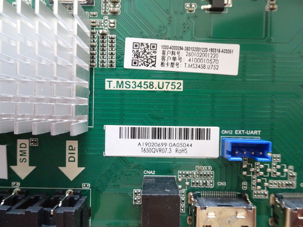 Sceptre U650CV-UMC RHTV58EA W65 Main Board (T.MS3458.U752) A19020699