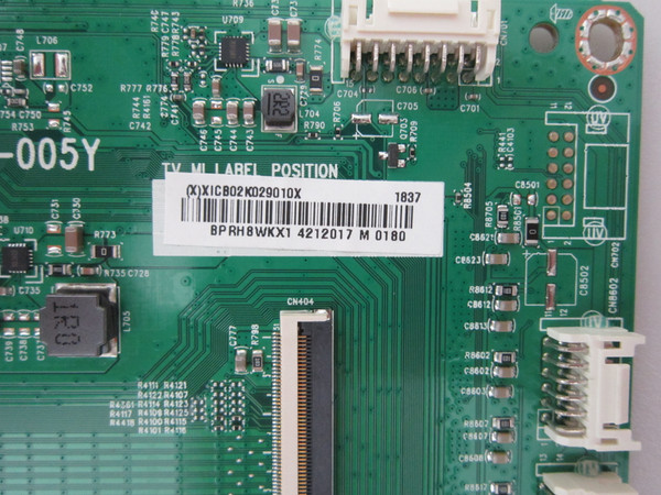 Vizio D65-F1 Main Board ((X)XICB02K029020X) 756TXICB02K029