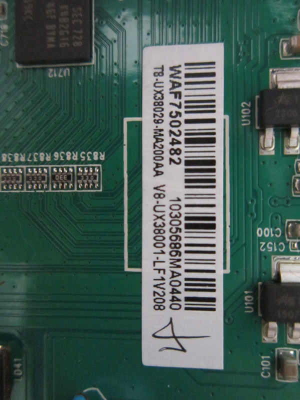 Insignia NS-32DR310NA17 Main Board (40-UX380M0-MAH2HG) T8-UX38029-MA20