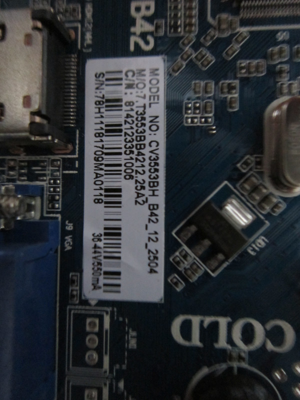 RCA RLDEDV3289 Main Board (CV3553BH-B42) 78H1118