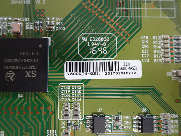 Element ELST5016S T-Con Board (V580DK2-PS1) V500DJ4-QS1