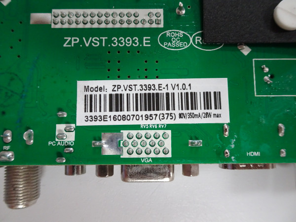 Proscan PLDEDV3285 Main Board (ZP.VST.3393.E) ZP.VST.3393.E-1 V1.0.1