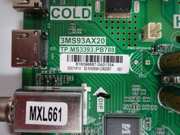 Insignia NS-32D311NA17 Main Board (TP.MS3393.PB788, B16096687) S8SH293AC002007