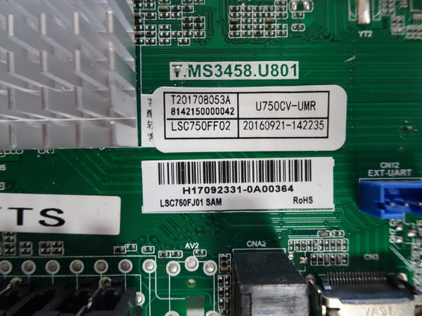 Sceptre T.MS34558.U801 Main Board for U750CV-UMR S4TV58DB W75