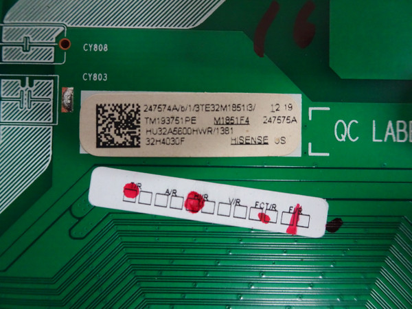 Hisense 32H4030F Main Board (RSAG7.820.9091/ROH, 247575A) 247574A 249857