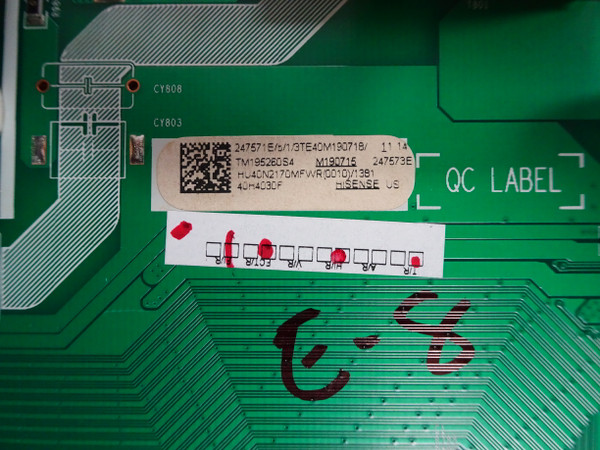 Hisense 40H4030F Main Board (247571B, 247573B) 250202