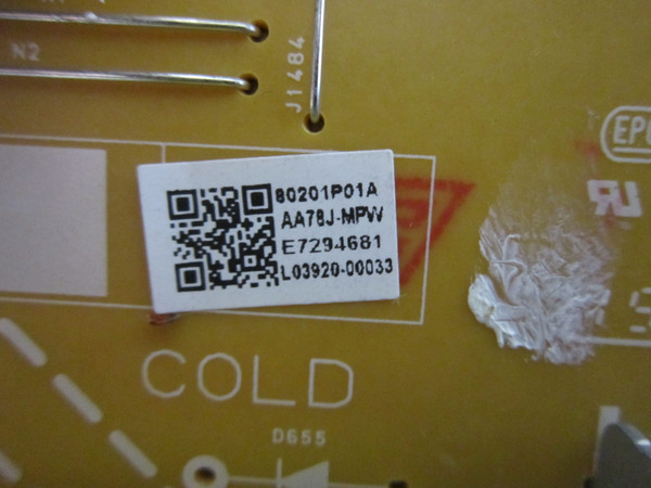 Philips 65PFL5604/F7 65PFL5603/F7 Power Supply (BAA78ZF0102 1) AB780MPW-001