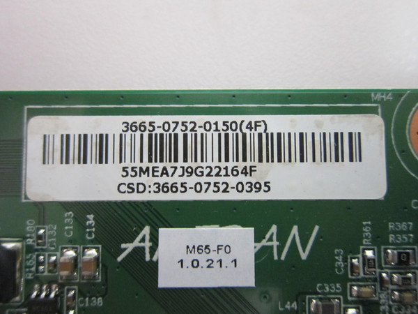 Vizio M65-F0 Main Board (0171-2272-6864) 3665-0752-0150