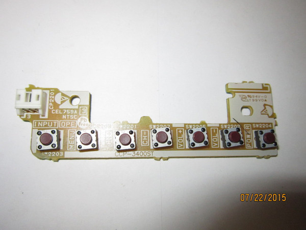 Sansui CEL759A Control Button Board, CCP-3400ST