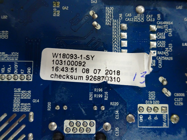Westinghouse WE50UT4108 Main Board W18093-1-SY