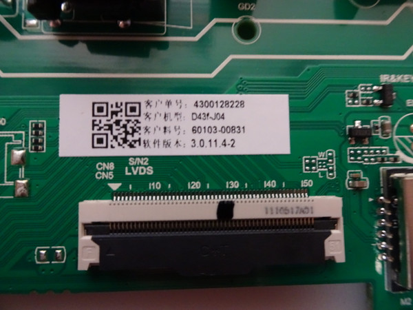 Vizio D43F-J04 Main Board 60103-00831