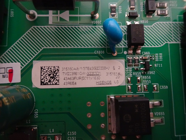 Hisense 43R6E4 Main Board 315180A