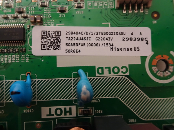 Hisense 50R6E4 Main Board 298404C